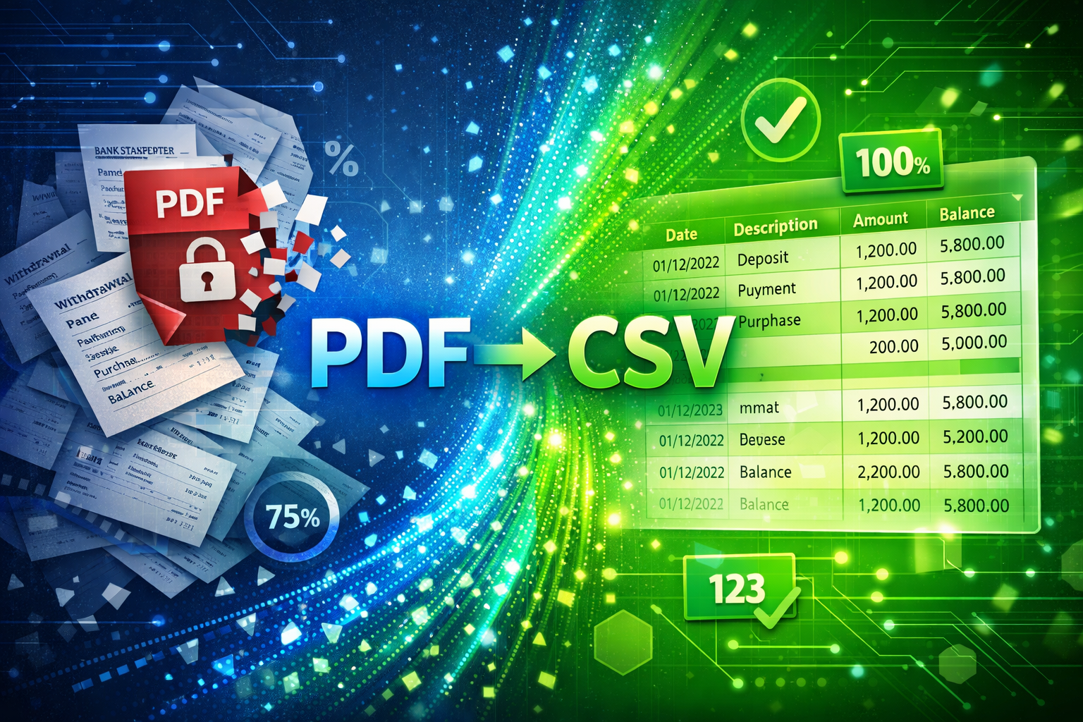 Card Statements PDF to CSV Without Data Loss